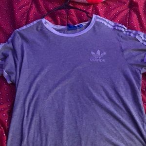 grey adidas tee